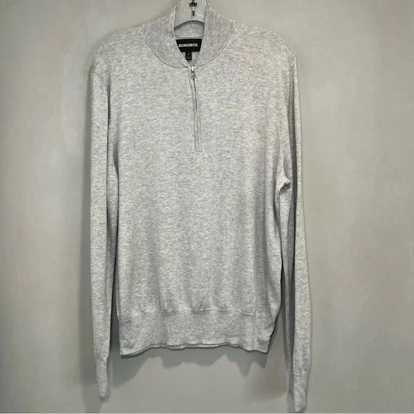 BONOBOS Slim Fit Half Zip Sweater . - Picture 2 of 13